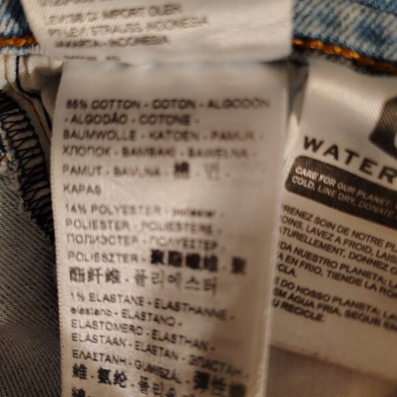 Levi’s Ribcage Straight Jeans-Sz 27x27- Light Blue Wash – High Rise – Button Fly - Picture 10 of 10